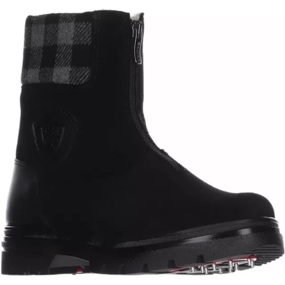 Pajar Heritage Patch Boot Black Leather Waterproof Ice Grip Sheepskin $450 5B 6B - Picture 12 of 14